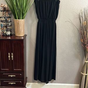 #505 boutique, black halter, top pants suit size large